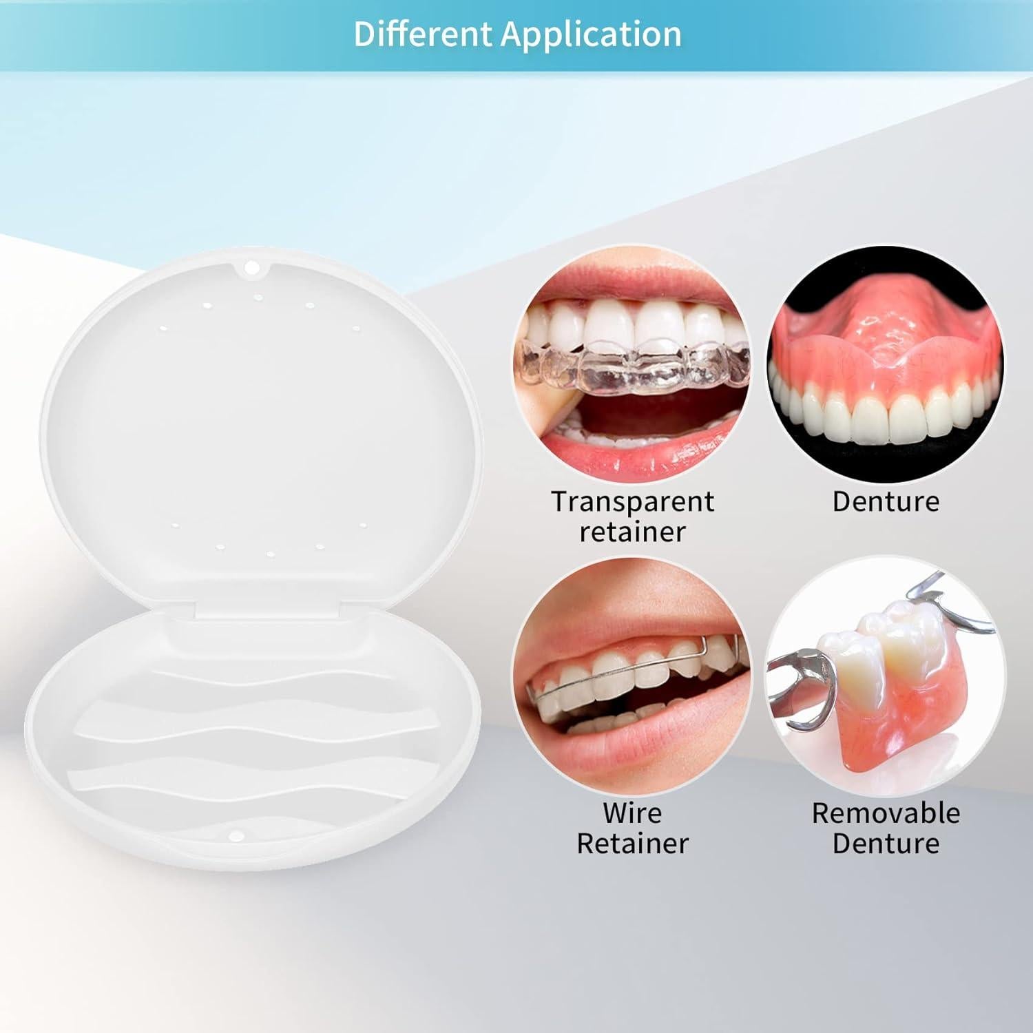 Estuche para Retenedor Ortodóntico Annhua Blanco con Ventilación