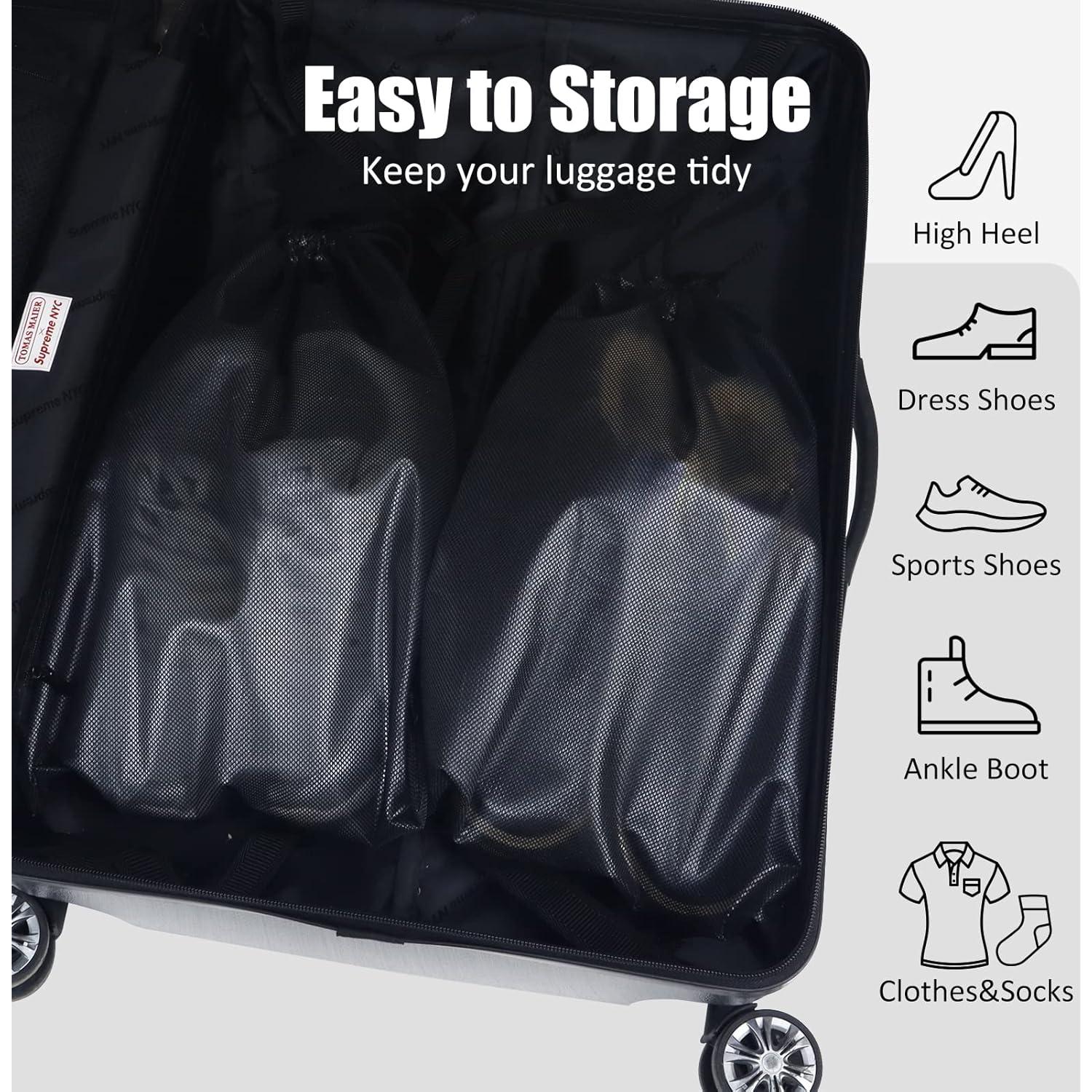 Bolsas para zapatos Gloppie - Paquete de 2, 43x33cm, gris