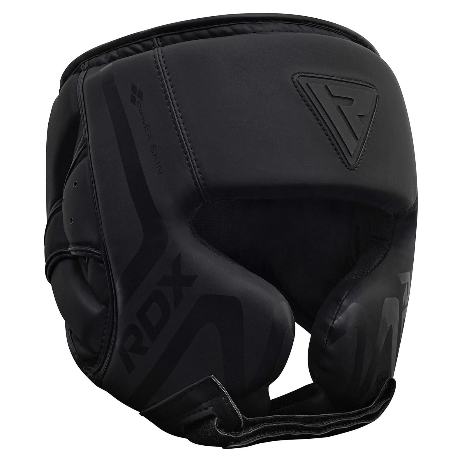 Casco de Boxeo RDX Sparring Cuero ConvEX Negro Talla Única