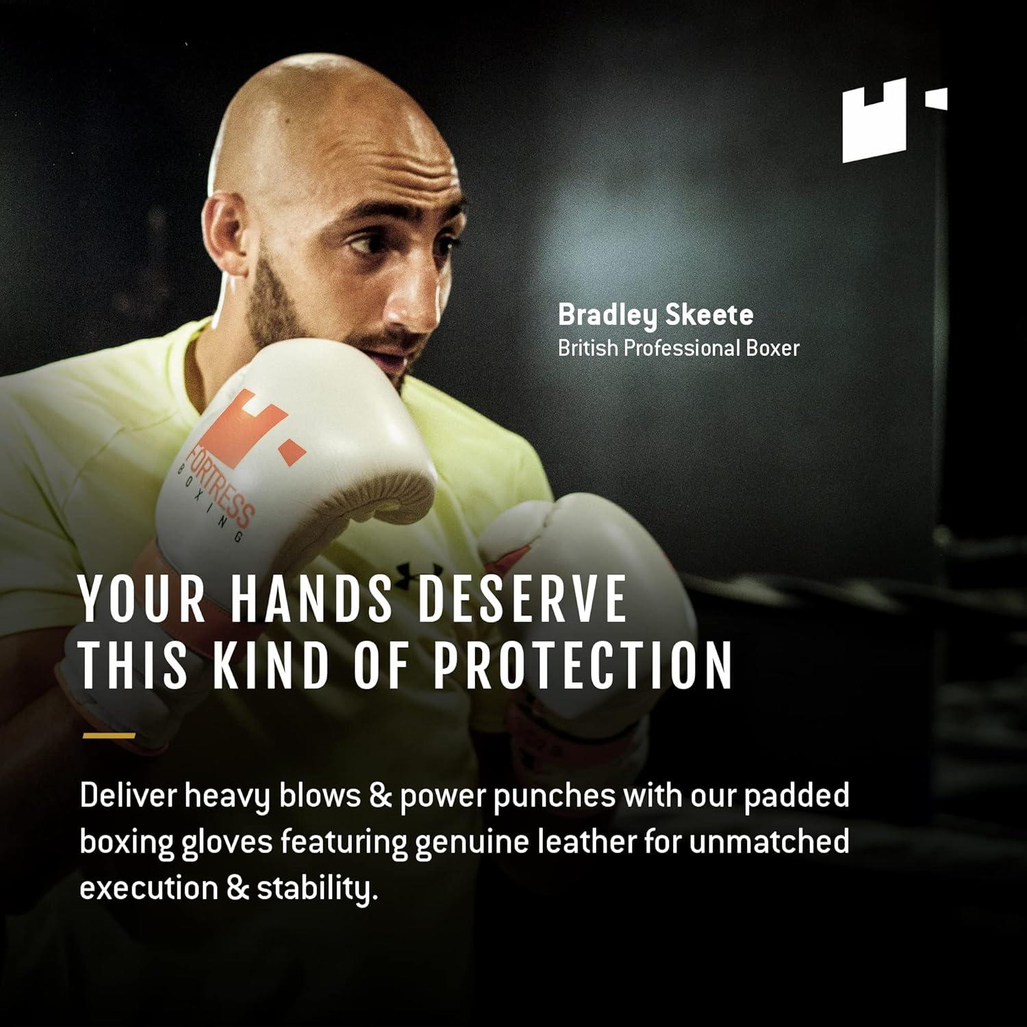 Guantes de Boxeo Fortress Boxing 12oz Cuero de Vaca Sparring