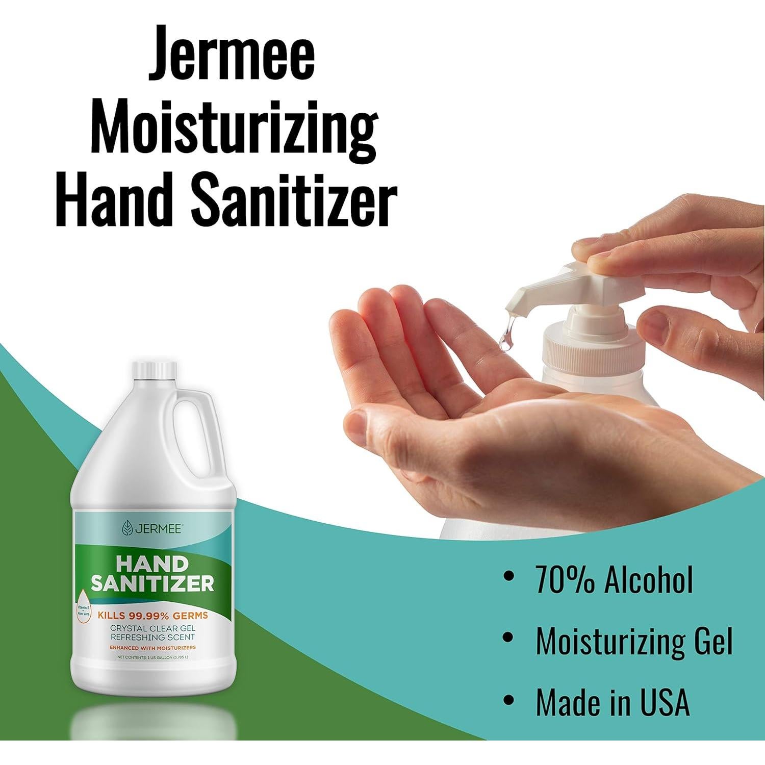 Gel desinfectante para manos Jermee 3.785L 70% alcohol hidratante