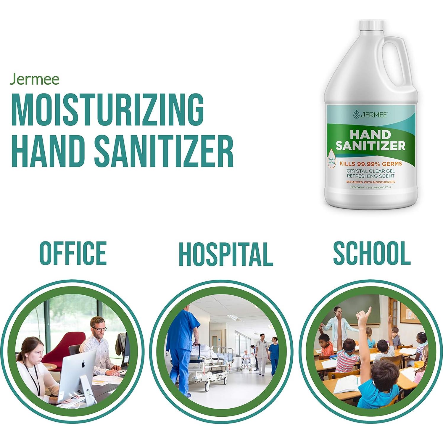 Gel desinfectante para manos Jermee 3.785L 70% alcohol hidratante
