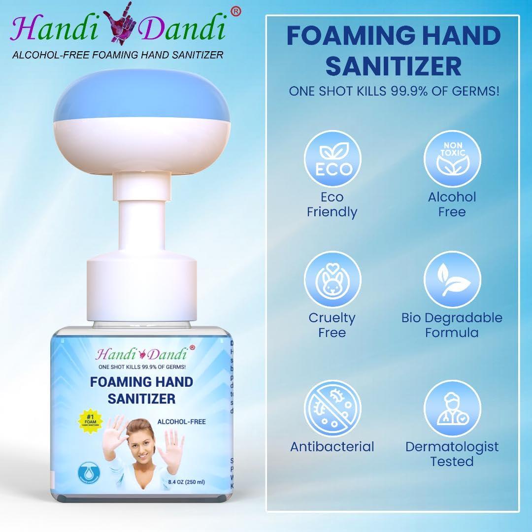 Desinfectante de Manos Espumoso Handi Dandi 248 ml Sin Alcohol