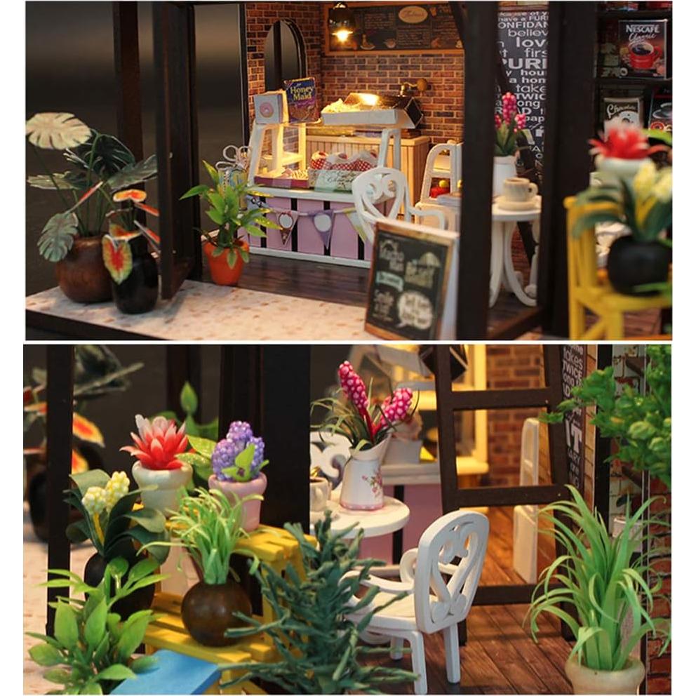 Casa de Muñecas Miniatura MAGQOO DIY con Muebles y Luz LED