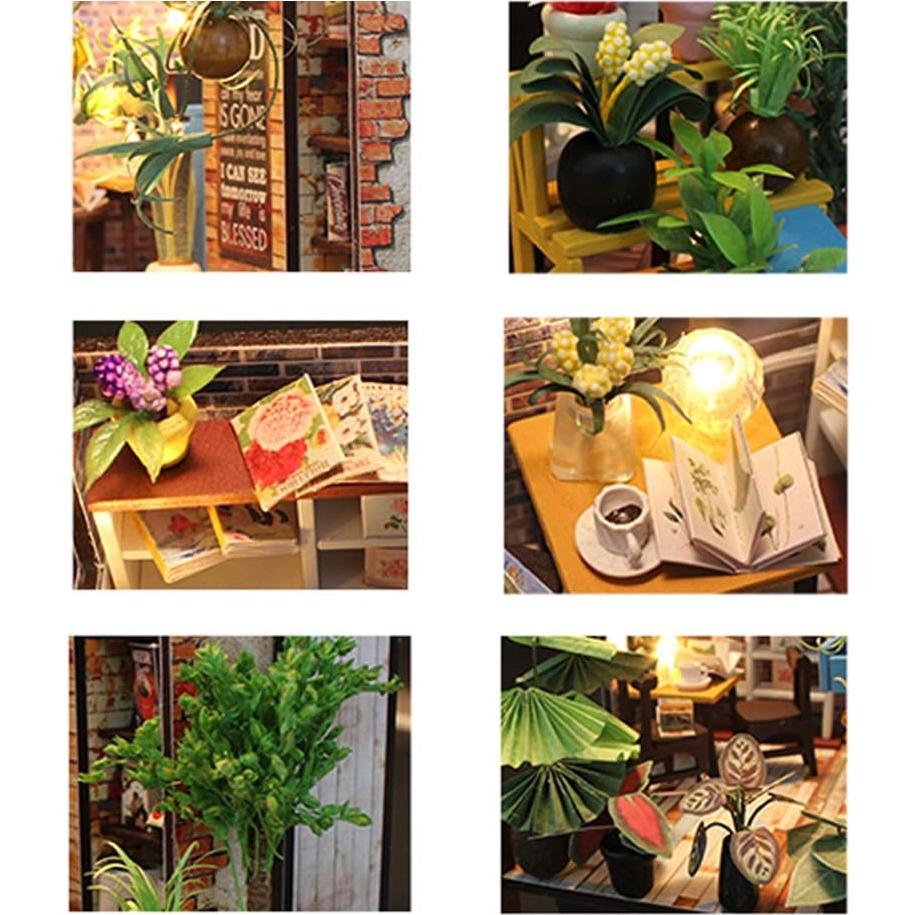 Casa de Muñecas Miniatura MAGQOO DIY con Muebles y Luz LED