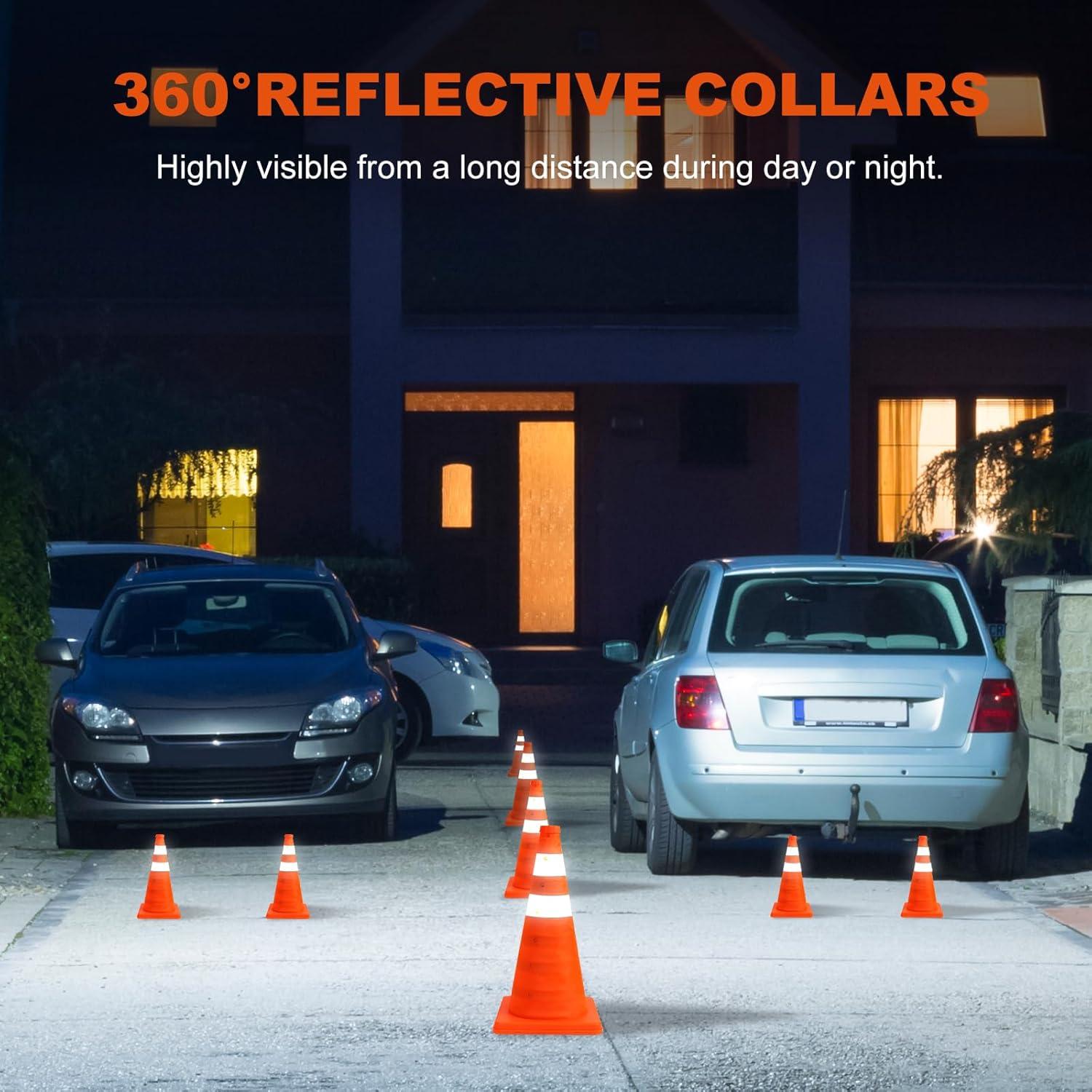 Conos de Seguridad Plegables Berverra 45.72 cm Naranjas (2 Pzs)