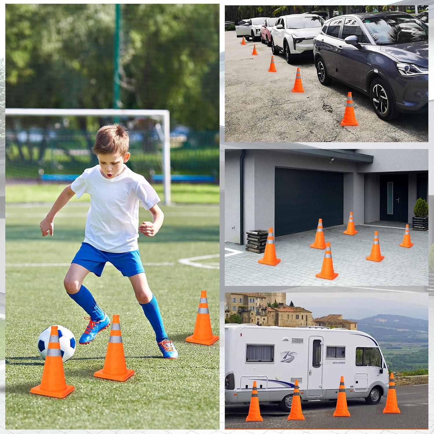 Conos de Seguridad Plegables Berverra 45.72 cm Naranjas (2 Pzs)