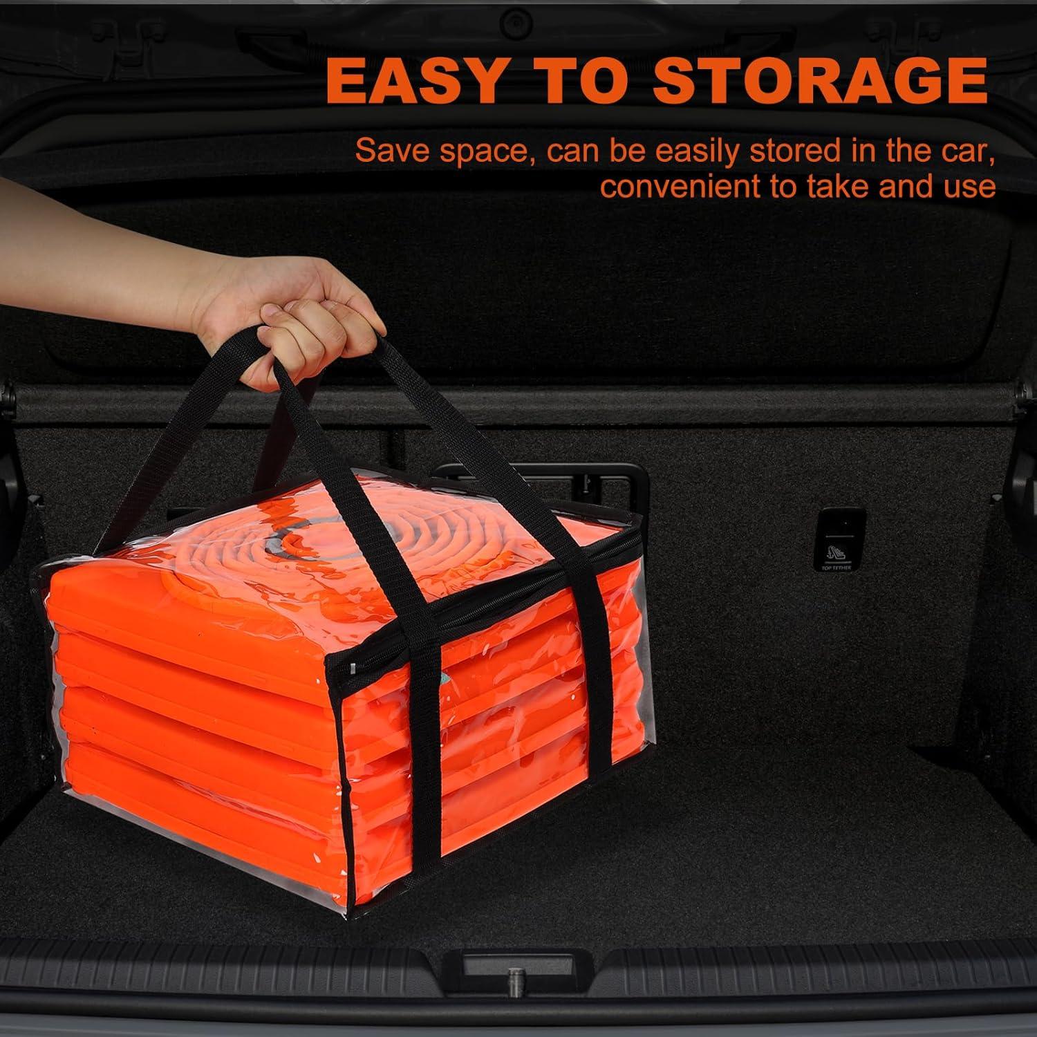 Conos de Tráfico Colapsables Naranjas Yeatruojeet - 2 Unidades 45.72 cm