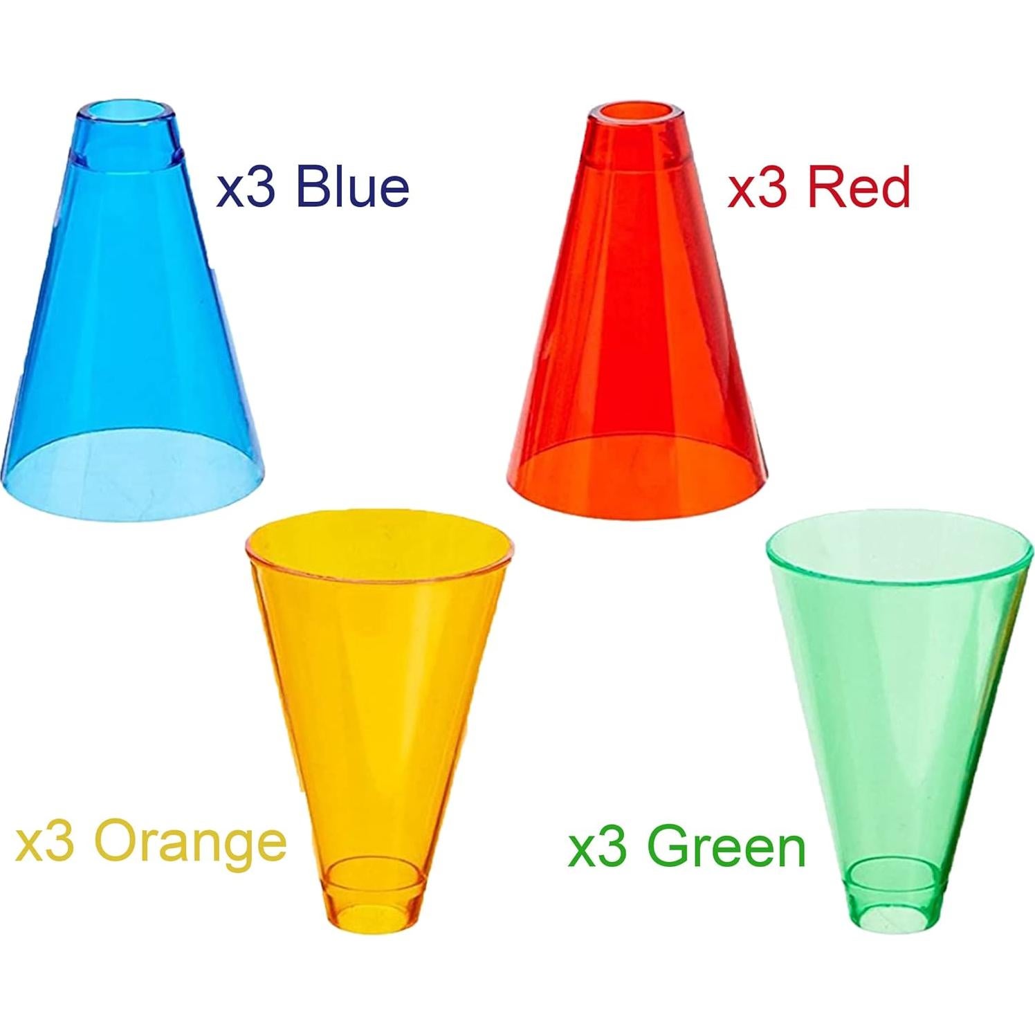 Conos Apilables de Rehabilitación Advantage, Set de 12 Multicolor