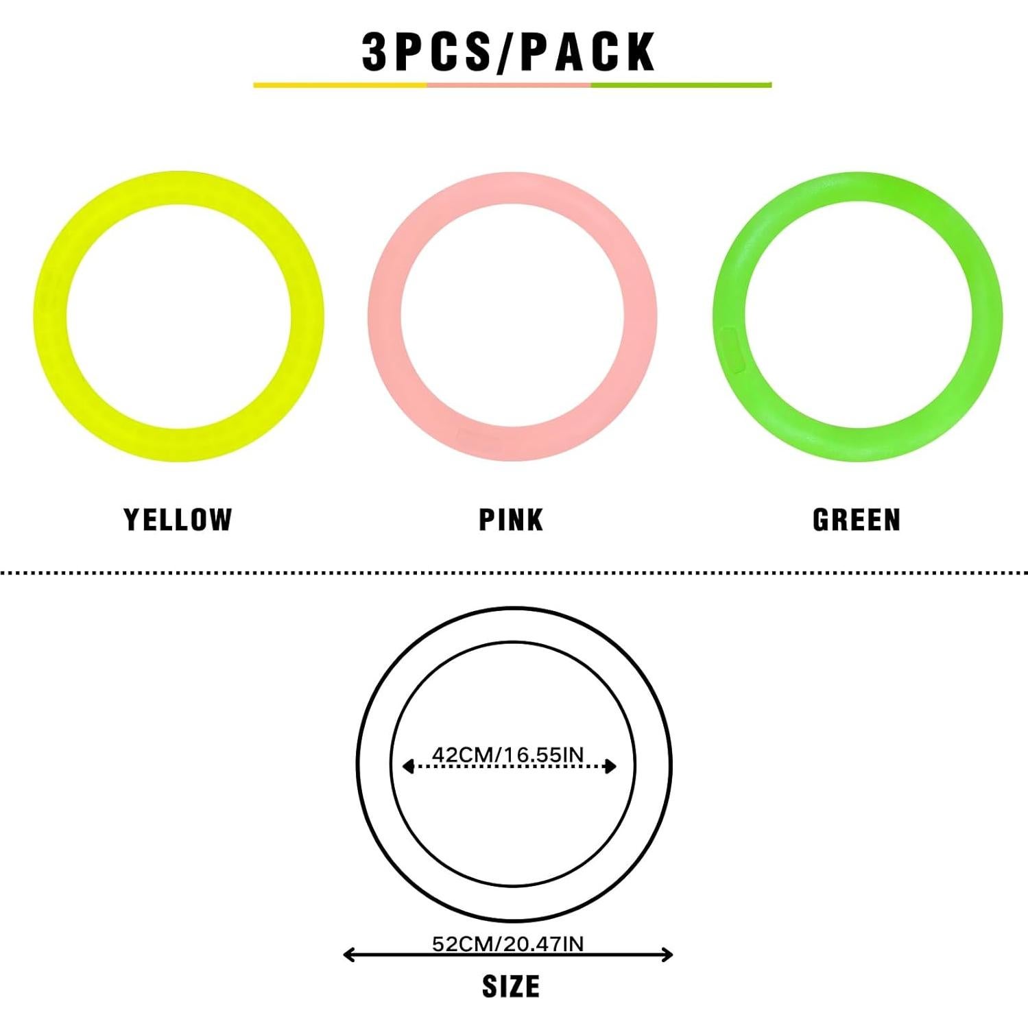 Anillo de Agilidad Antideslizante Bibahala - 3 Pcs, 47.4 cm