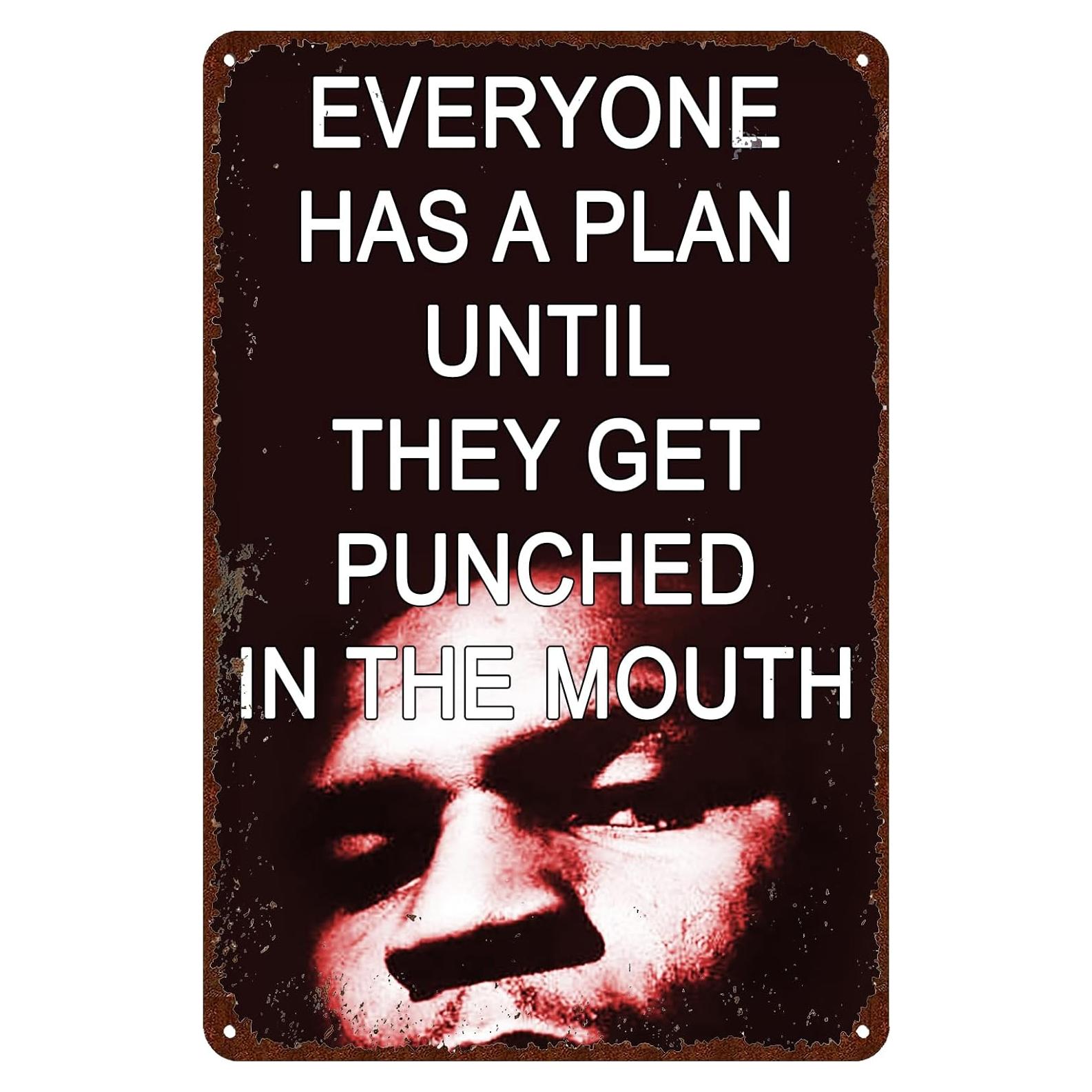 Cartel de Metal Vintage GYMSLAVE Boxeo 30x20 cm Decoración