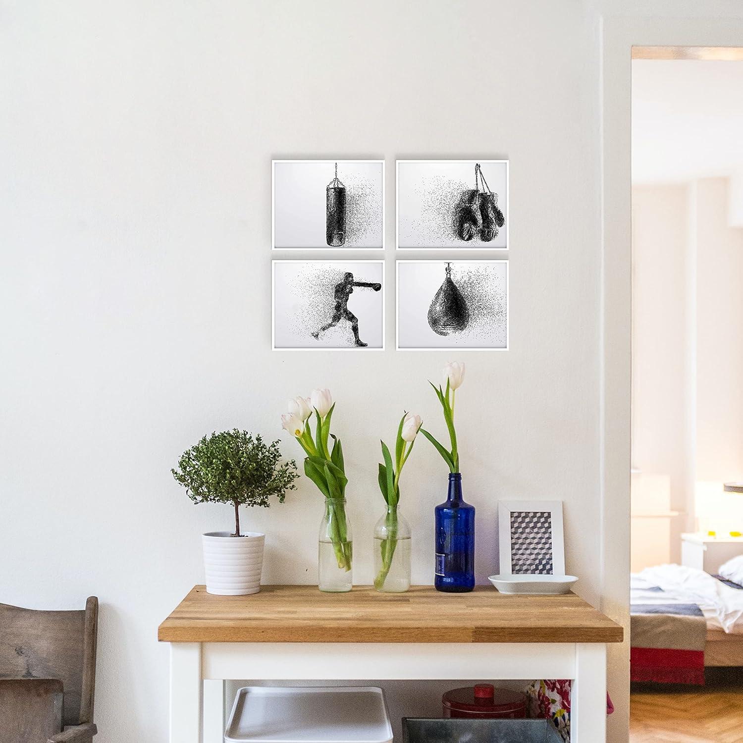 Set de 4 Pósters de Boxeo Summit Designs 20x25 cm Decoración