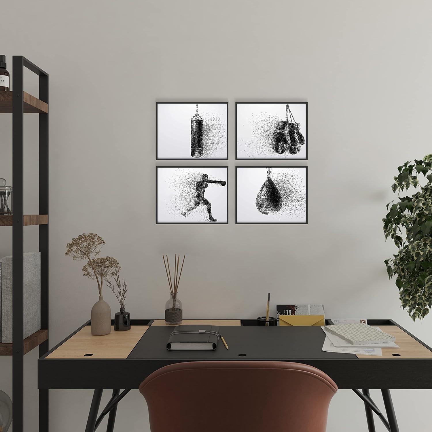 Set de 4 Pósters de Boxeo Summit Designs 20x25 cm Decoración