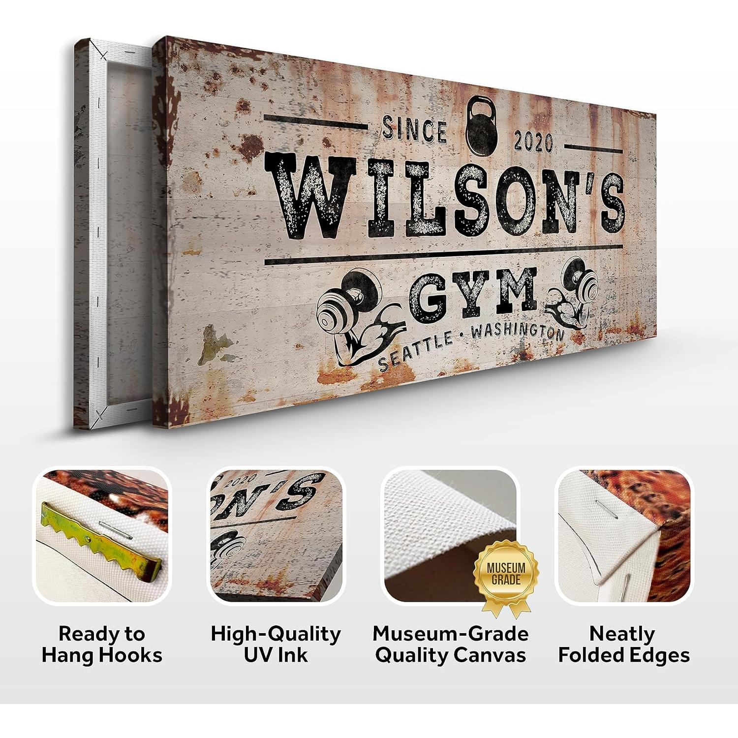 Cartel Decorativo de Gimnasio Personalizado - Lienzo Motivacional 50.8x25.4cm