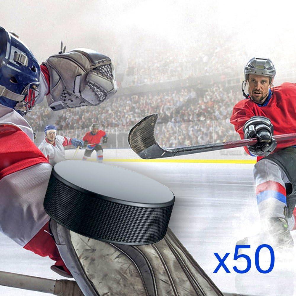 Pucks de Hockey Hug Flight 50 Unidades Caucho Negro