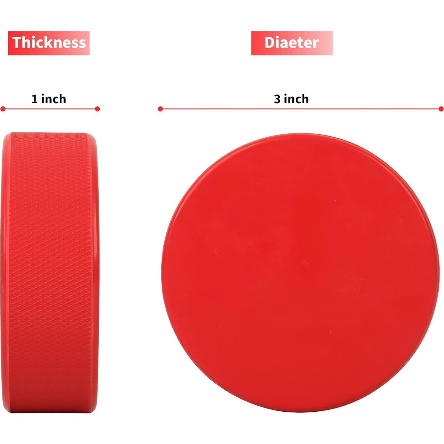 4 Discos de Hockey sobre Hielo Lanxitown PU 7.62 cm