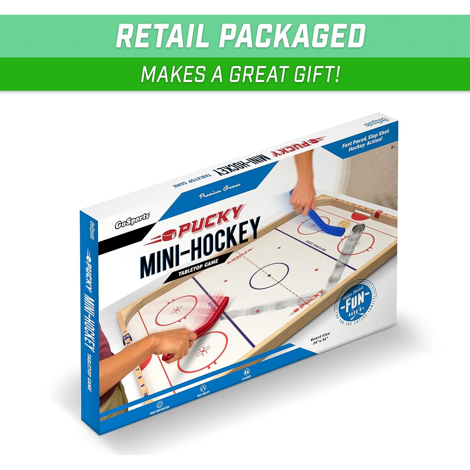 Juego de Hockey de Mesa GoSports Pucky - Madera 91x61 cm