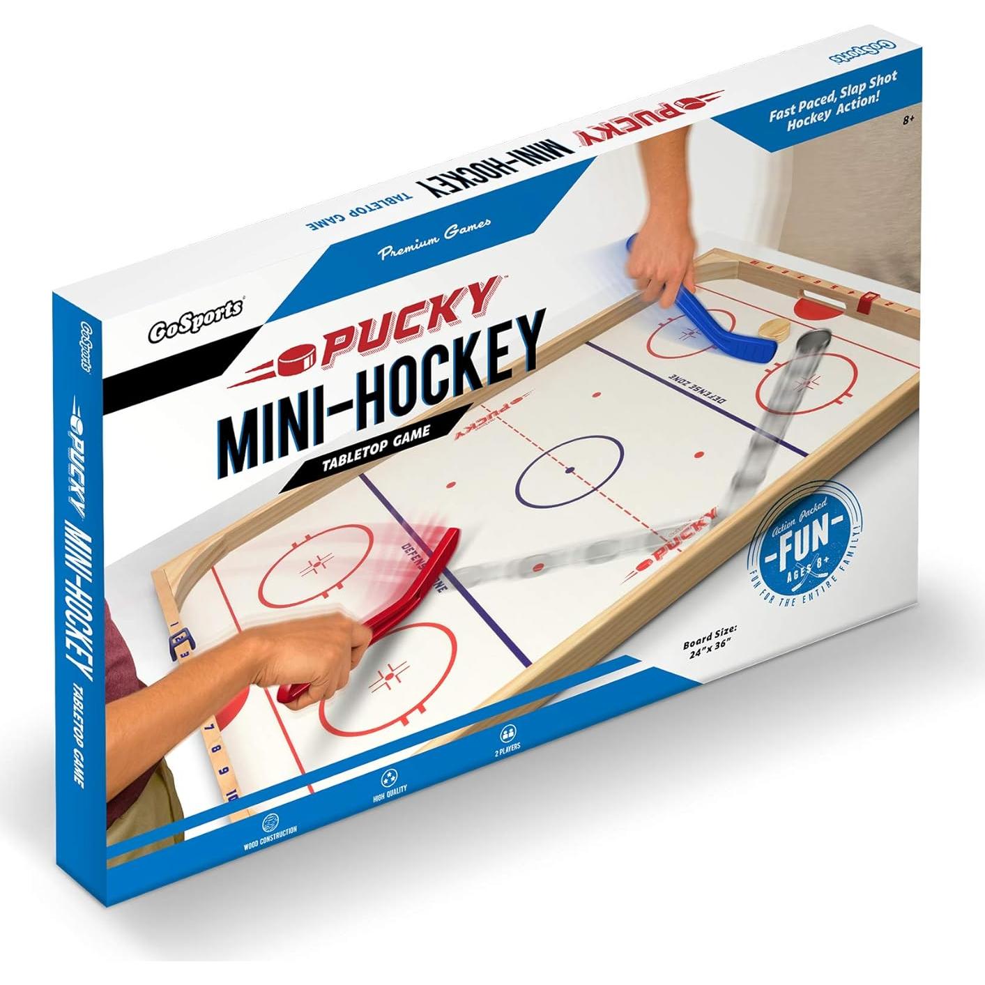 Juego de Hockey de Mesa GoSports Pucky - Madera 91x61 cm