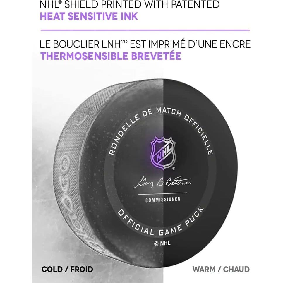 Puck de Hockey Oficial Avalanche con Soporte de Exhibición