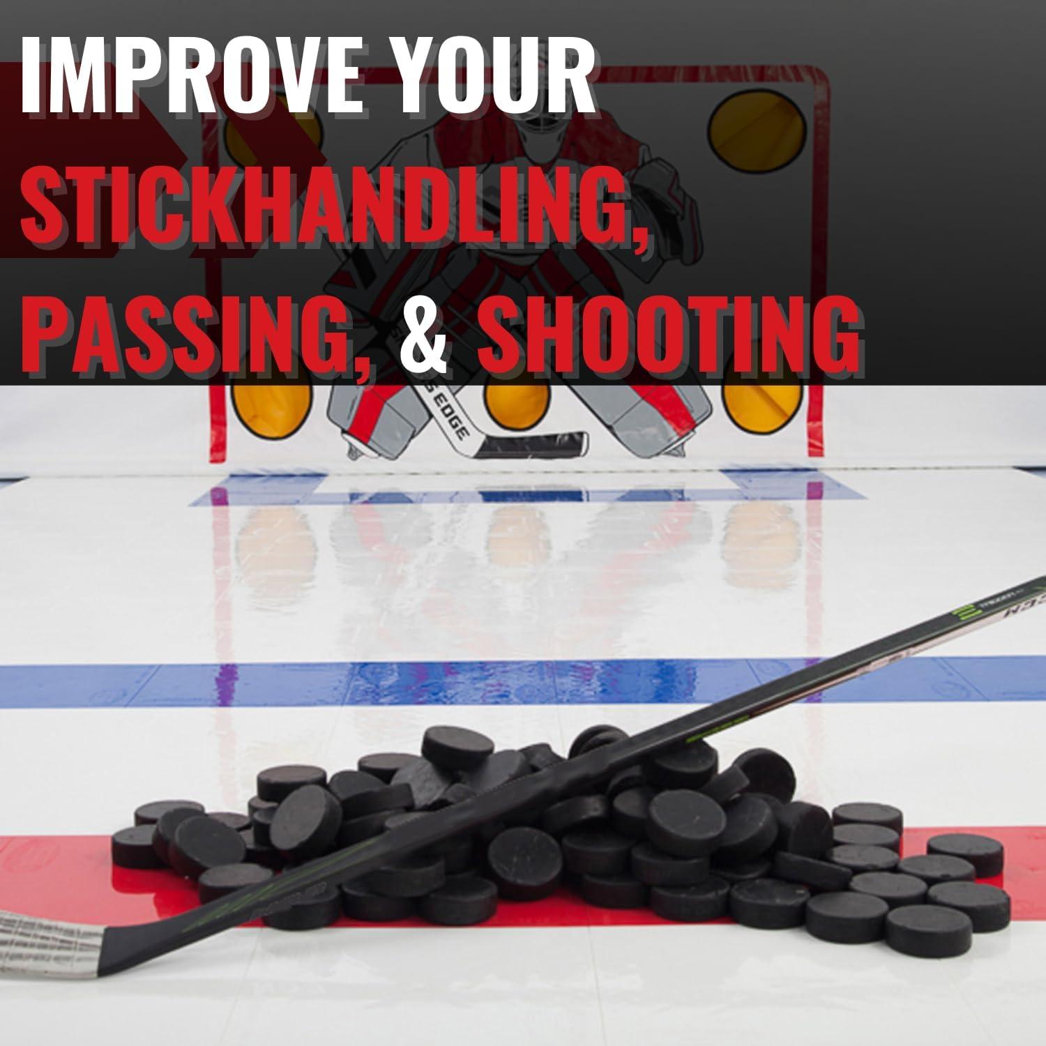 Paquete de 5 Pucks de Goma Negra Snipers Edge - Entrenamiento Hockey