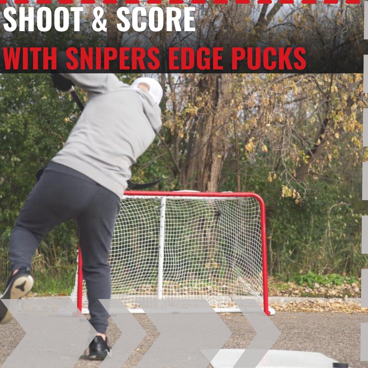 Paquete de 5 Pucks de Goma Negra Snipers Edge - Entrenamiento Hockey