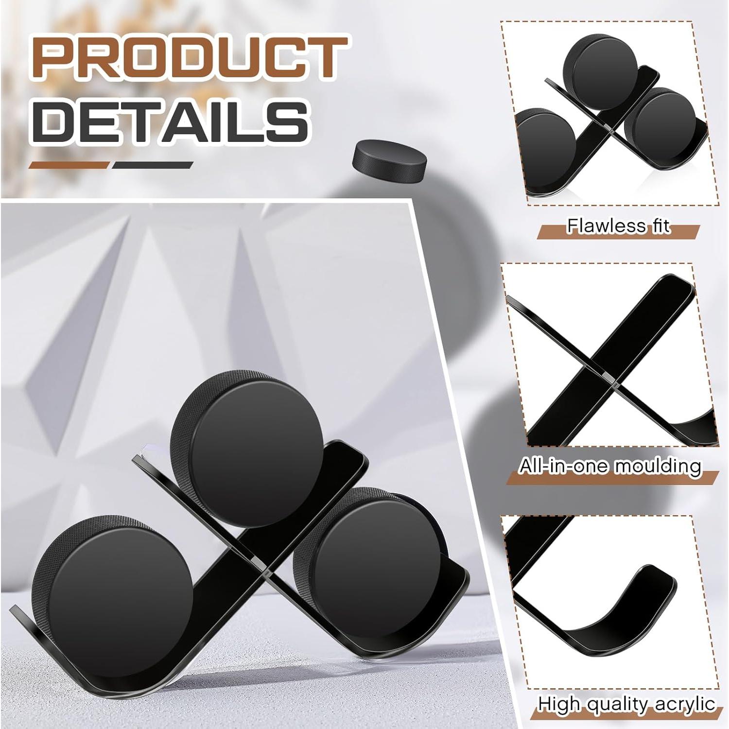 Estuche de exhibición para disco de hockey acrílico Wonderjune 22.86x22.86 cm