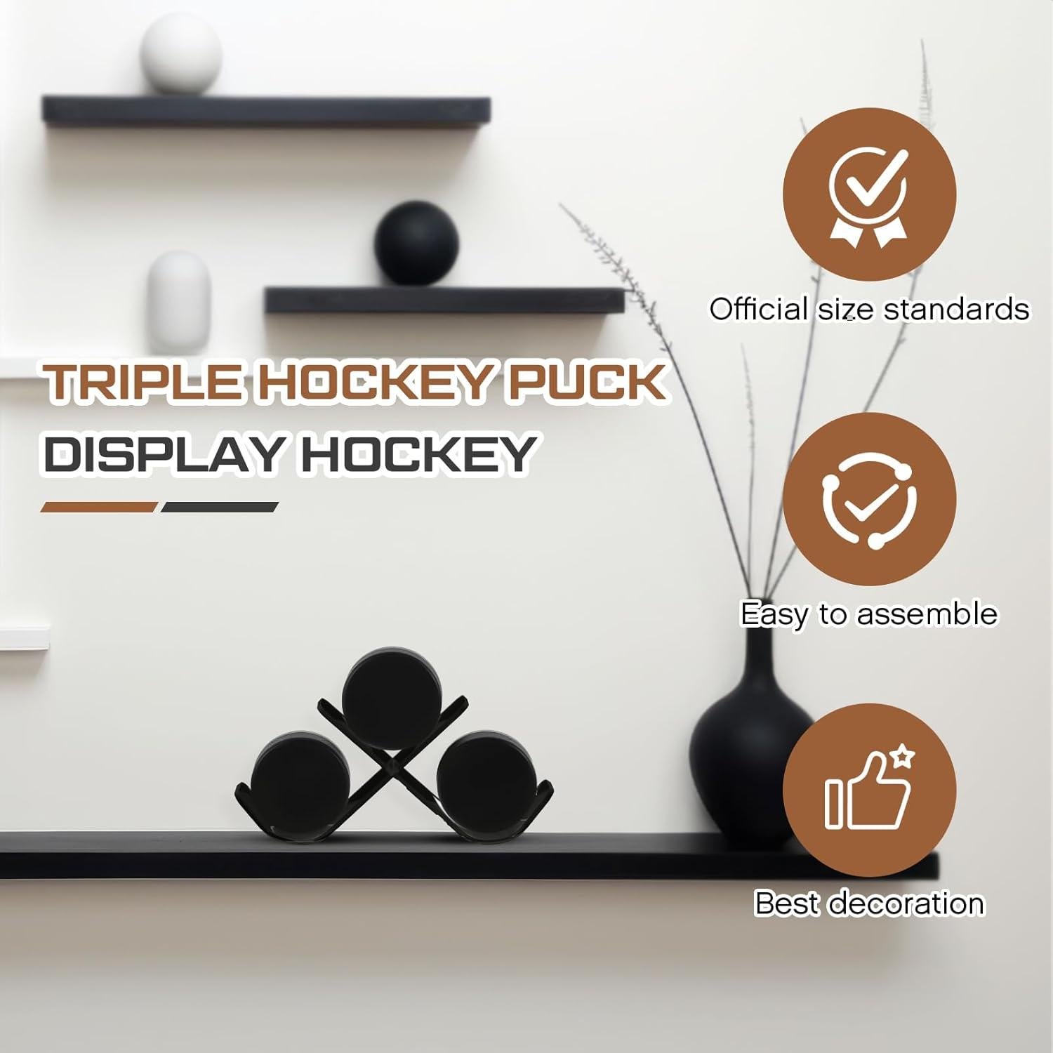 Estuche de exhibición para disco de hockey acrílico Wonderjune 22.86x22.86 cm