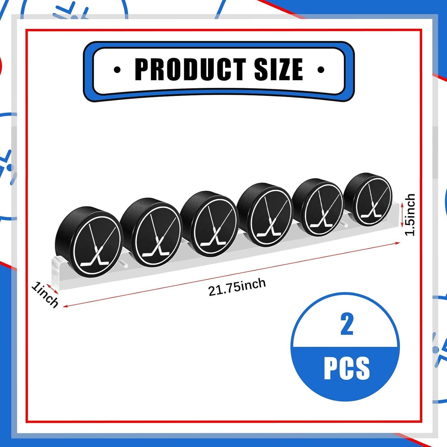 Soporte de Exhibición para Pucks de Hockey Yulejo - 2 Piezas Acrílico