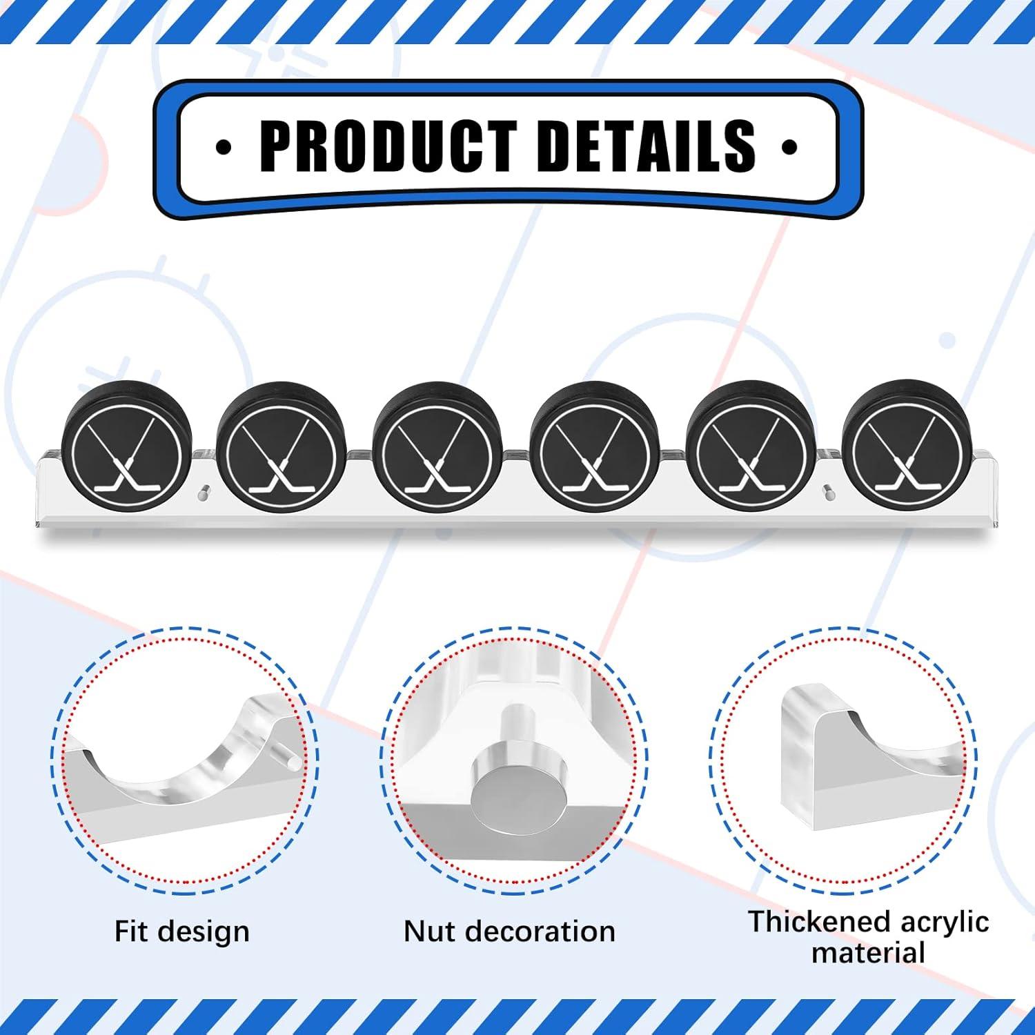 Soporte de Exhibición para Pucks de Hockey Yulejo - 2 Piezas Acrílico