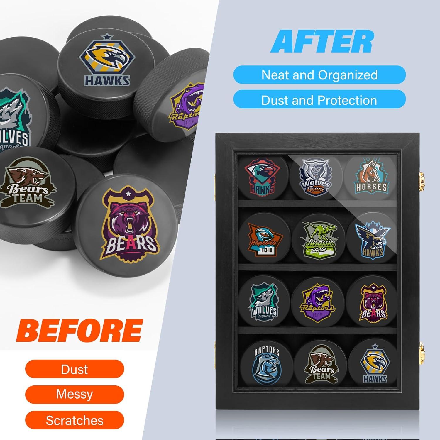 Estuche de Exhibición para 12 Pucks de Hockey ULTRGEE