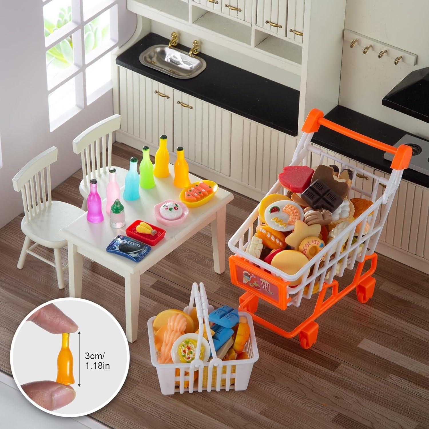 200 Piezas Miniaturas de Comida y Bebida para Casa de Muñecas