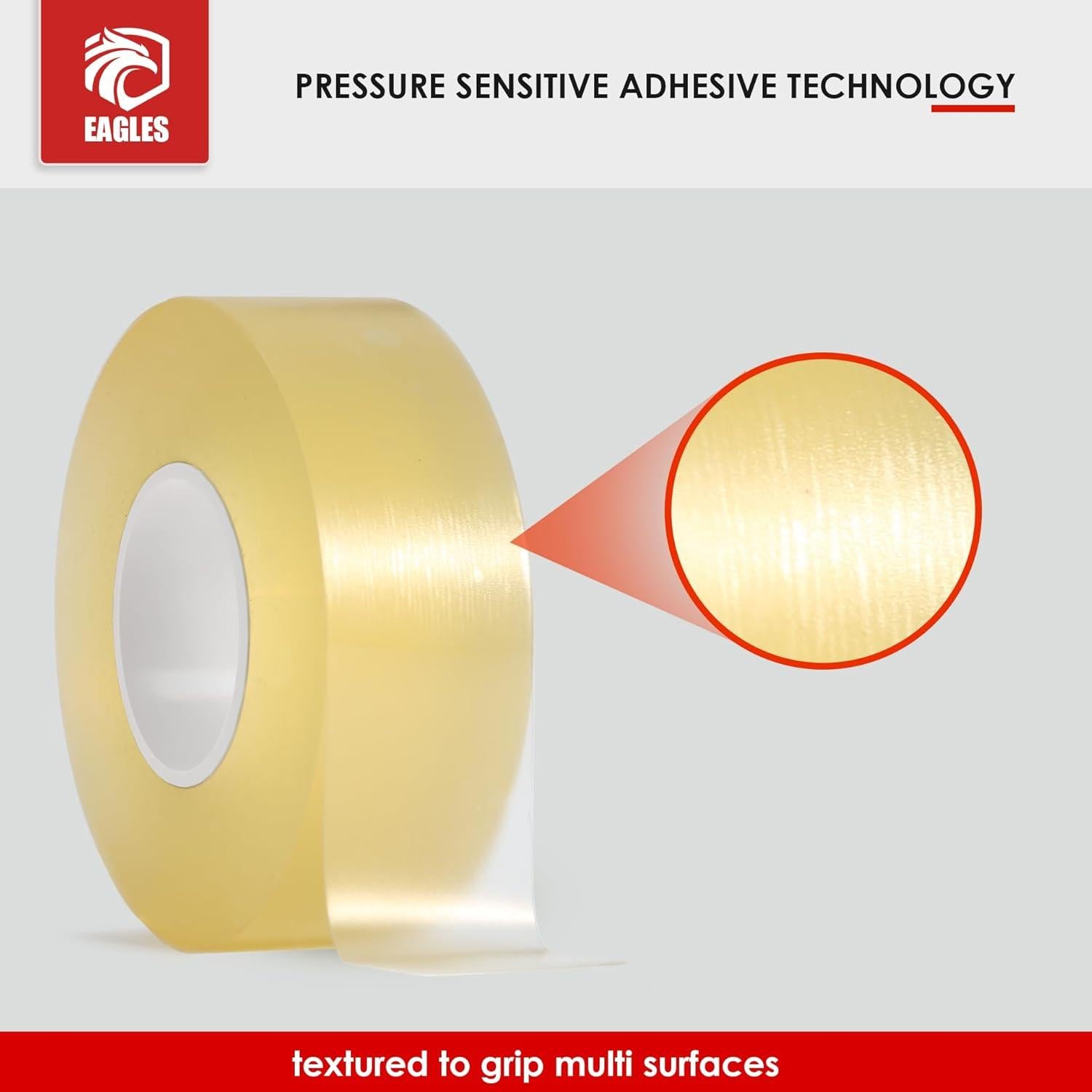 Cinta de Hockey EAGLES Bulk 6 Rollos Transparente 2.54 cm