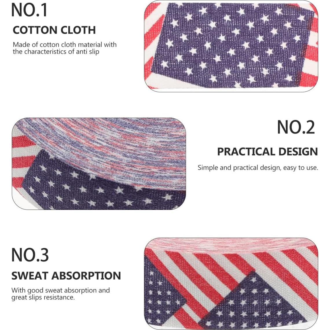 Cinta para Palo de Hockey Kisangel Bandera Americana 9.8cm