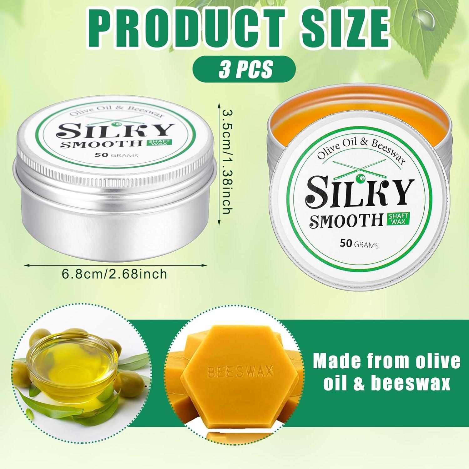 Paquete de 3 Ceras para Ejes de Taco de Billar Threlaco 50g