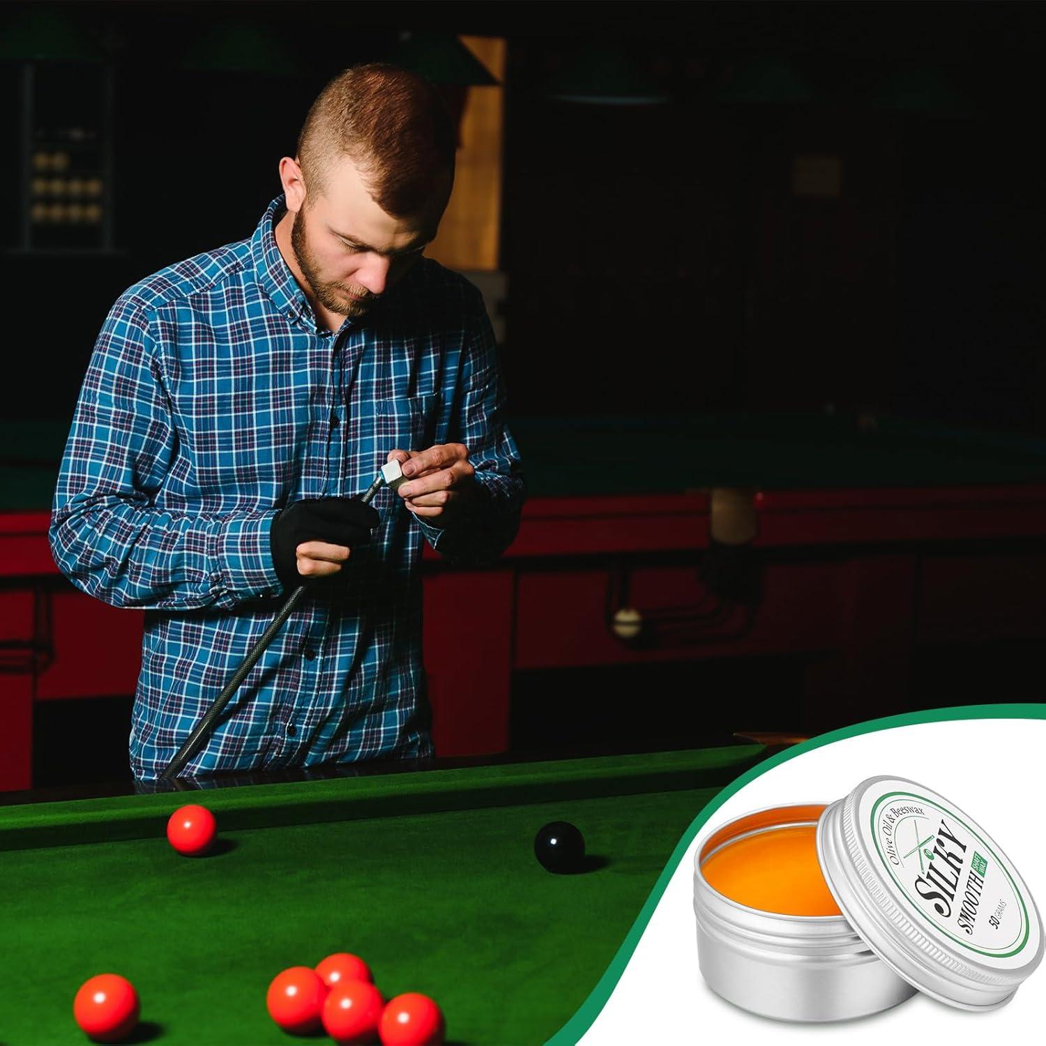 Paquete de 3 Ceras para Ejes de Taco de Billar Threlaco 50g