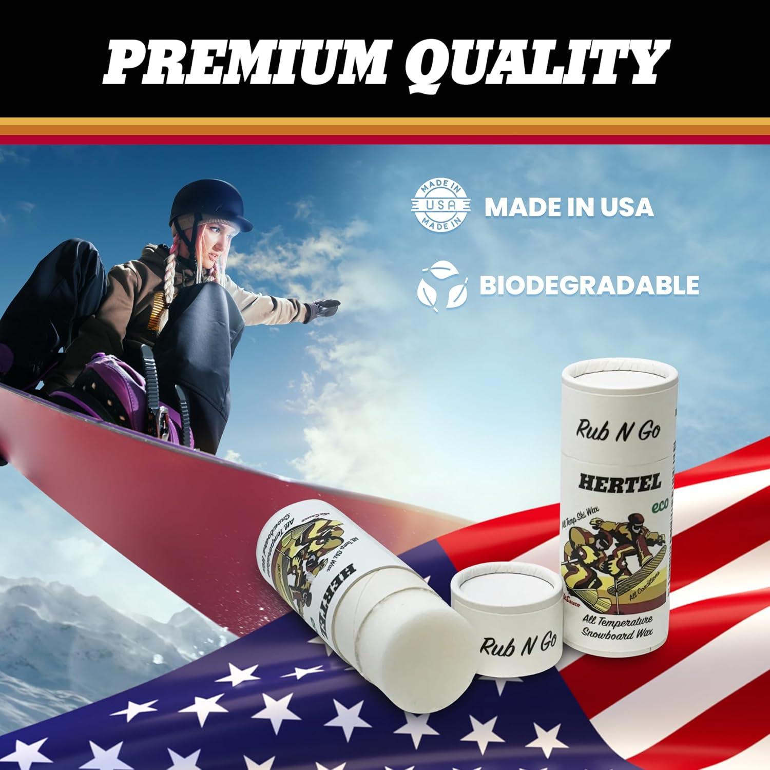 Cera Rub N Go Hertel para Esquí y Snowboard - 70g