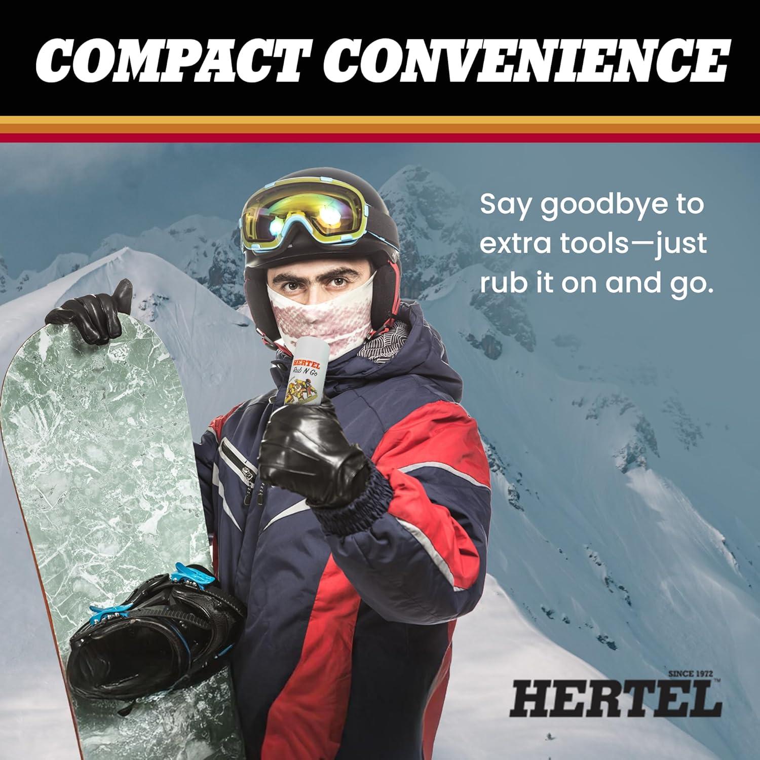 Cera Rub N Go Hertel para Esquí y Snowboard - 70g