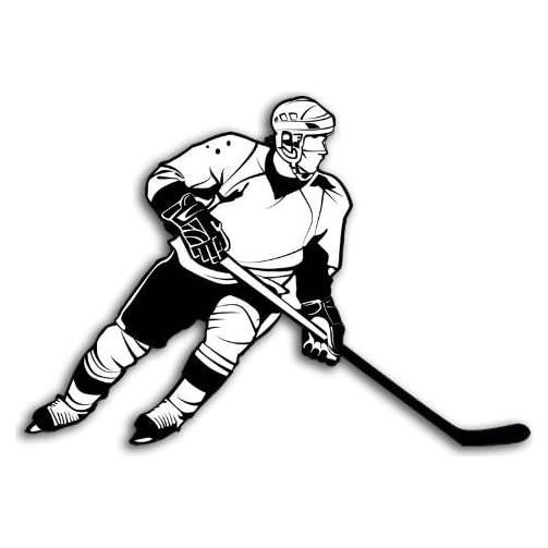 Calcomanía de Vinilo Jugador de Hockey American Vinyl 10.16x12.7cm