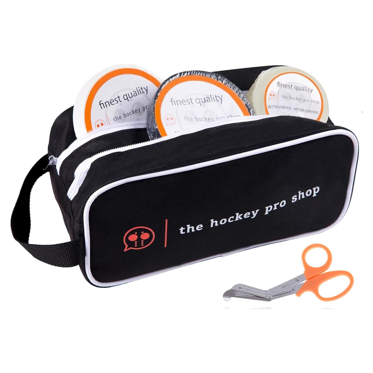 Bolsa de Cinta de Hockey Pro - 3 Rollos y Tijeras, Nylon