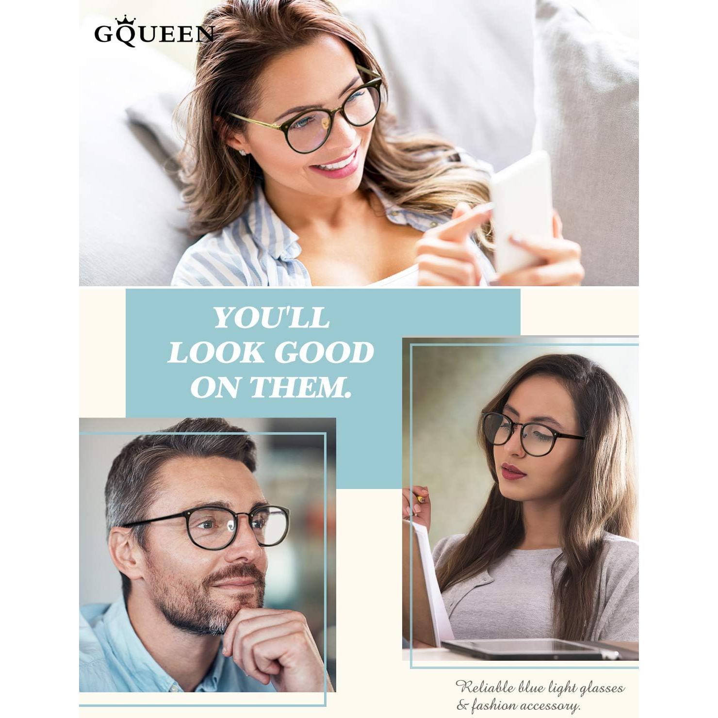 Gafas GQUEEN Anti Luz Azul Rectangulares con Montura TR90