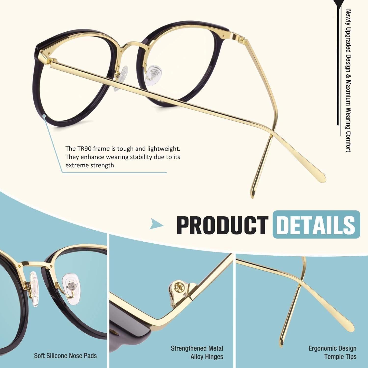 Gafas GQUEEN Anti Luz Azul Rectangulares con Montura TR90