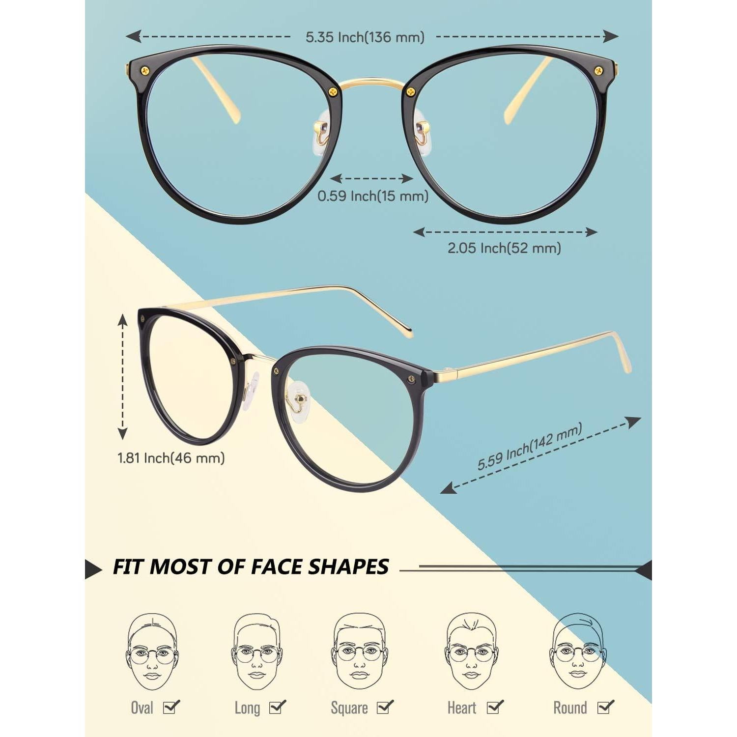 Gafas GQUEEN Anti Luz Azul Rectangulares con Montura TR90