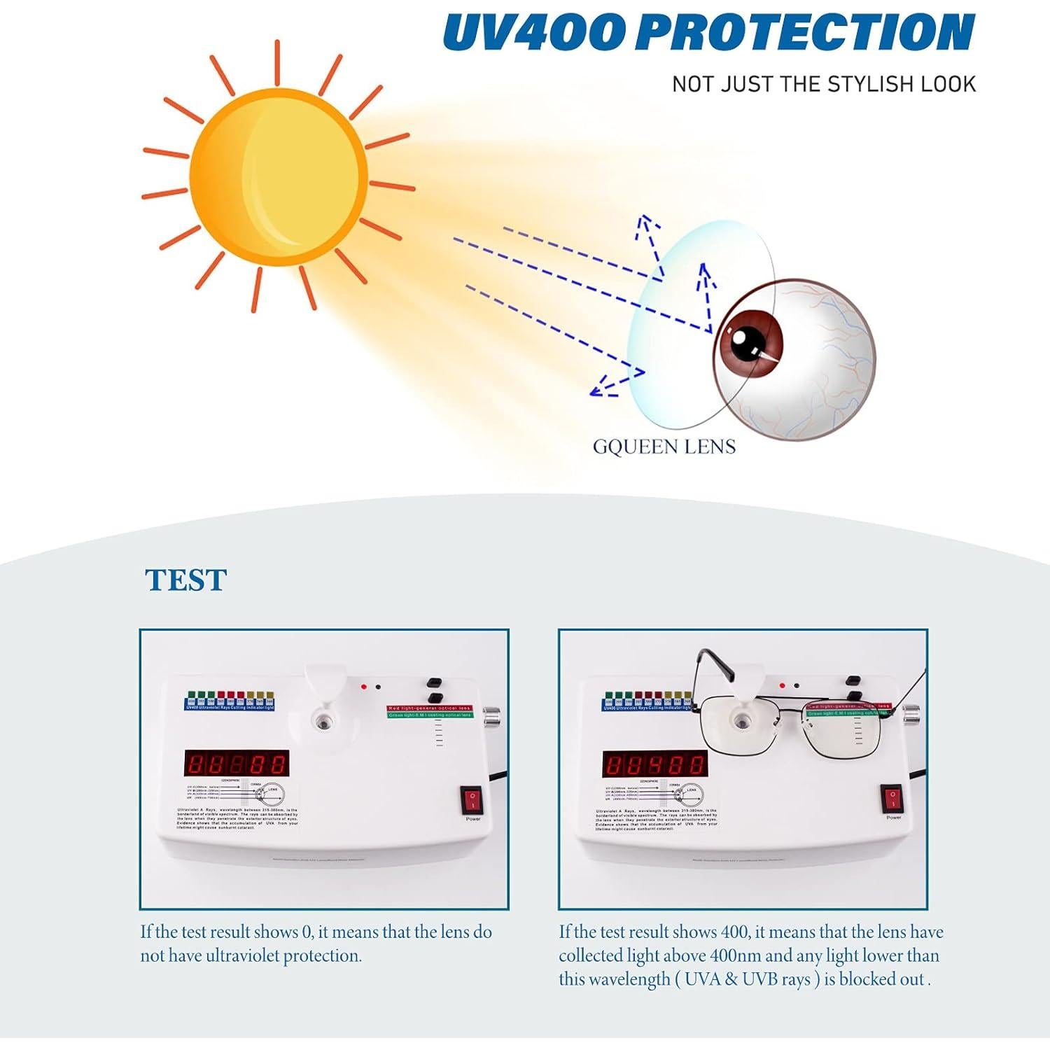 Gafas GQUEEN de Estilo Piloto con Lentes Claras UV400