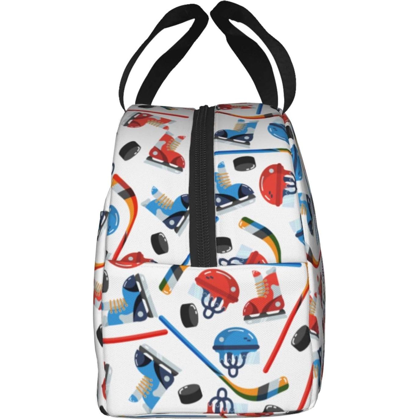 Bolsa de Almuerzo Aislada Siiuuol Hockey sobre Hielo 22x13x20 cm