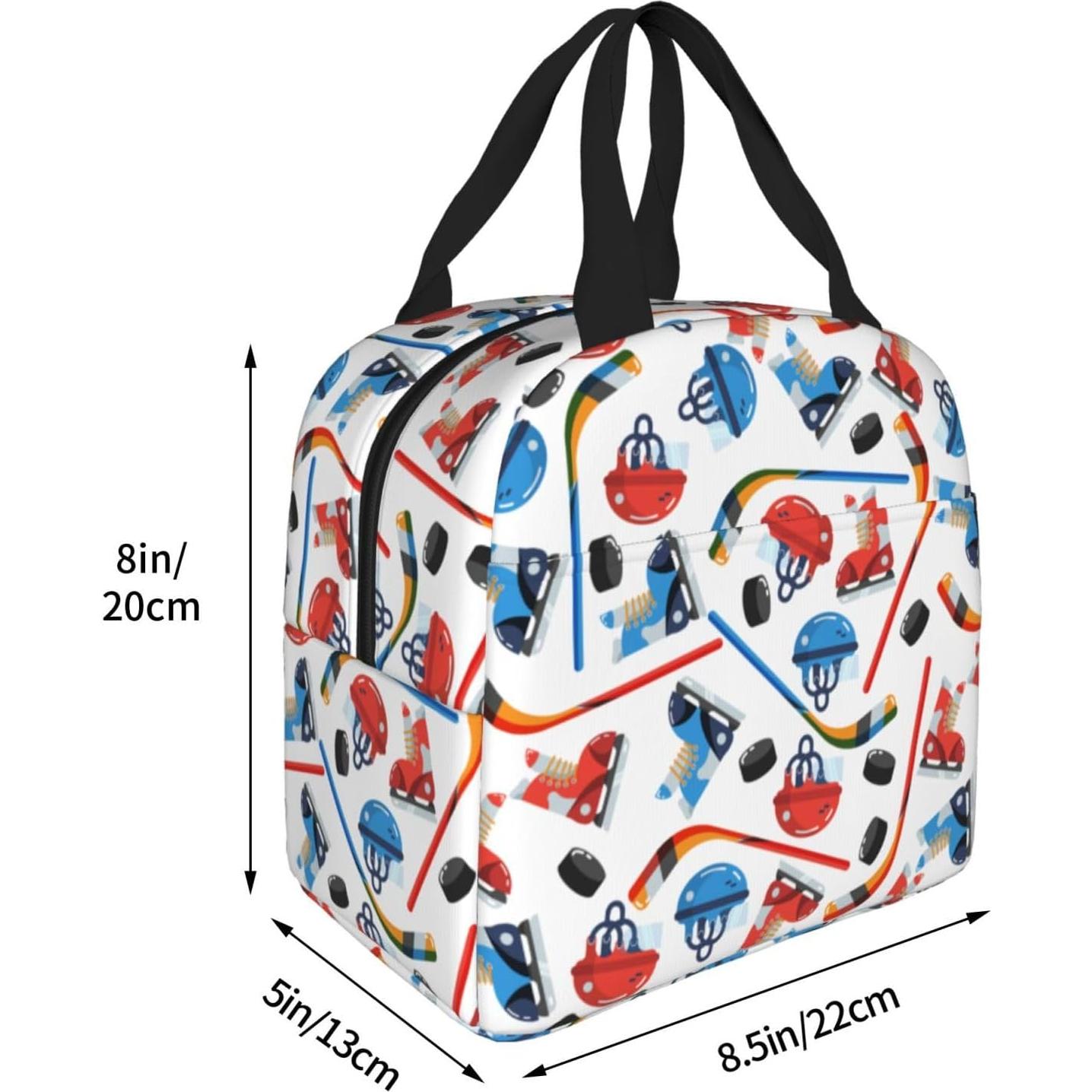 Bolsa de Almuerzo Aislada Siiuuol Hockey sobre Hielo 22x13x20 cm