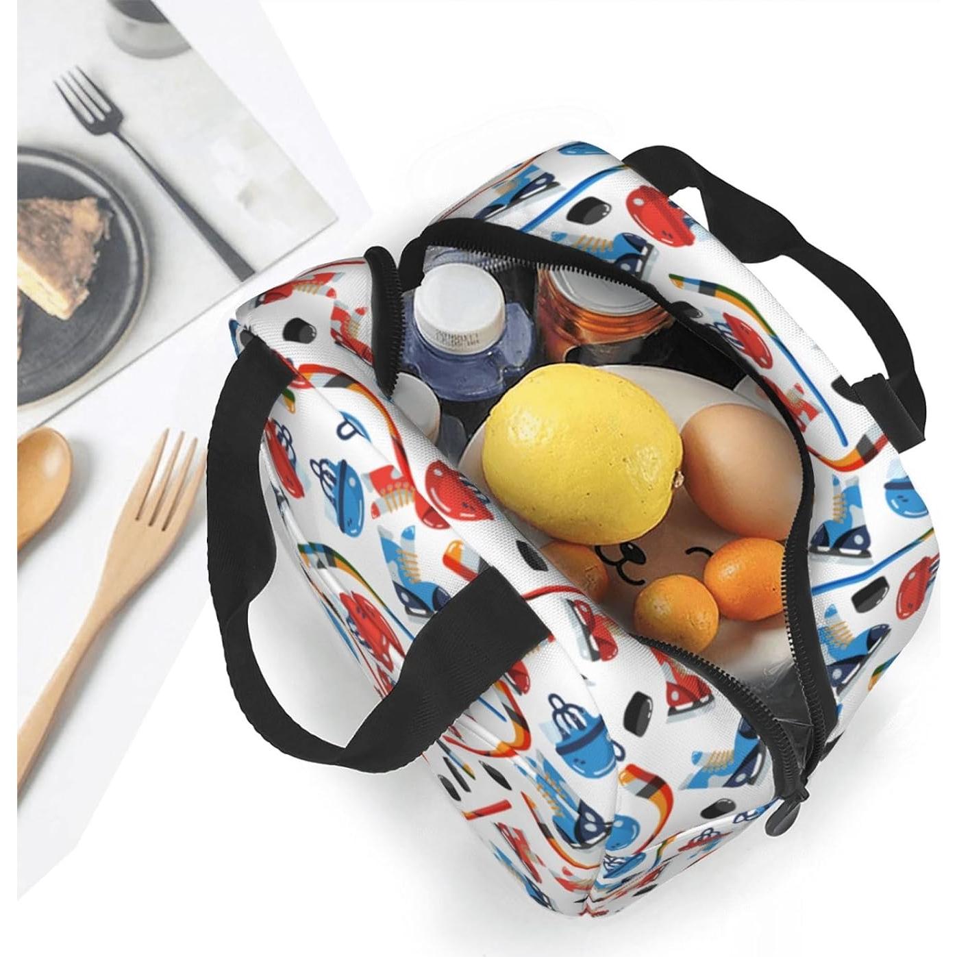 Bolsa de Almuerzo Aislada Siiuuol Hockey sobre Hielo 22x13x20 cm