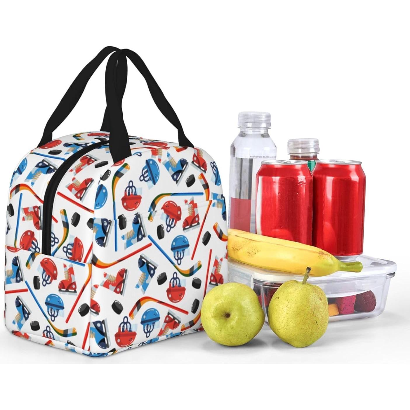 Bolsa de Almuerzo Aislada Siiuuol Hockey sobre Hielo 22x13x20 cm