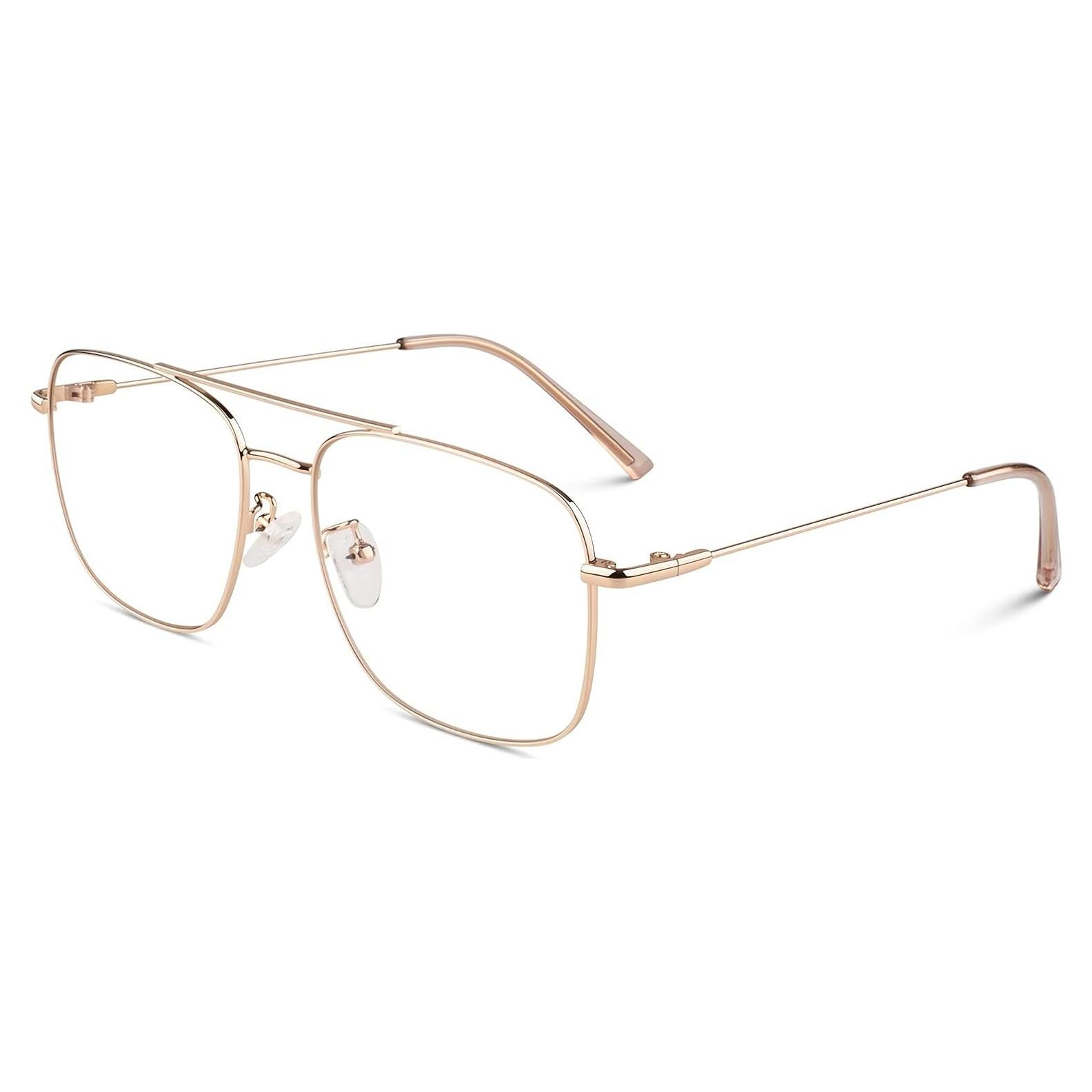 Gafas GQUEEN de Estilo Piloto con Lentes Claras UV400