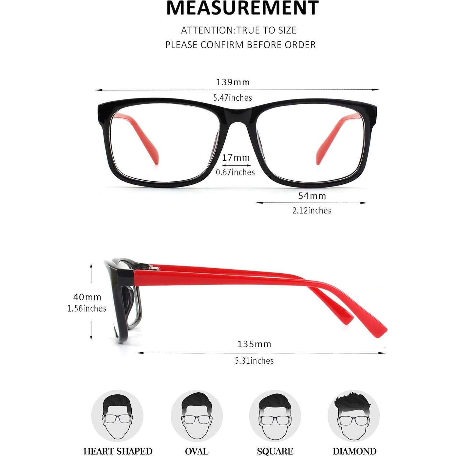 Gafas GQUEEN Transparentes Sin Prescripción Rectangulares