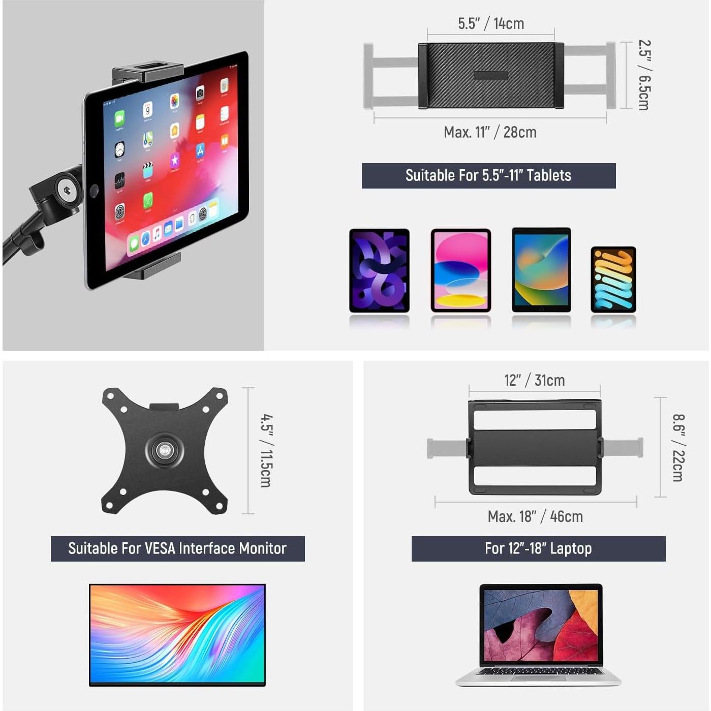 Soporte de Cámara NEEWER DS007 con Brazo de Boom 8kg